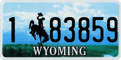 WY license plate 183859