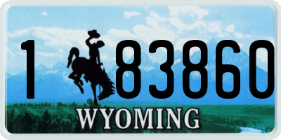 WY license plate 183860