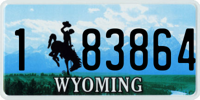 WY license plate 183864