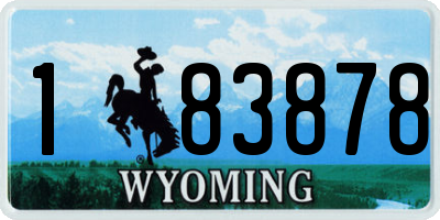 WY license plate 183878