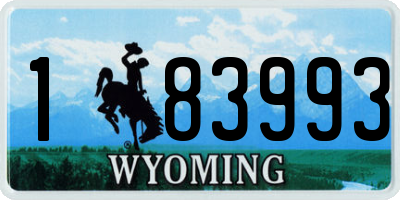 WY license plate 183993