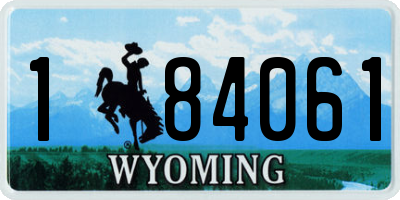 WY license plate 184061