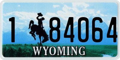 WY license plate 184064