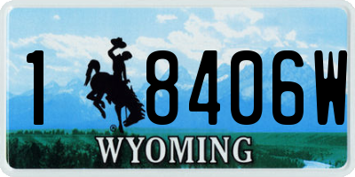 WY license plate 18406W