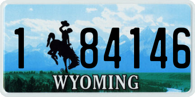 WY license plate 184146