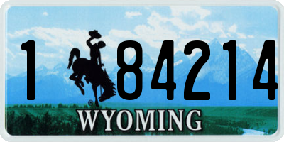 WY license plate 184214