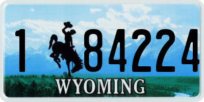 WY license plate 184224