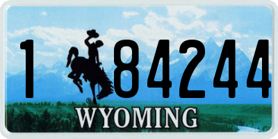 WY license plate 184244