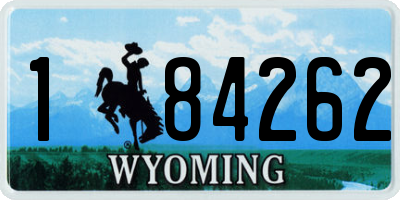 WY license plate 184262