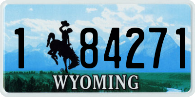 WY license plate 184271