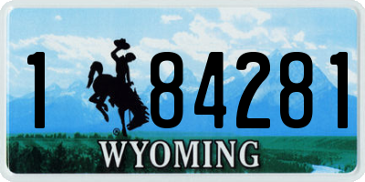 WY license plate 184281