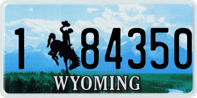 WY license plate 184350