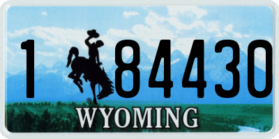 WY license plate 184430