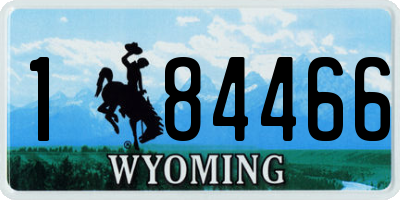 WY license plate 184466