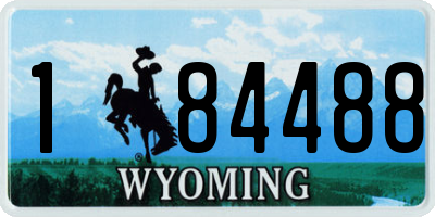 WY license plate 184488