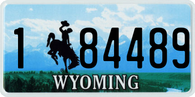 WY license plate 184489