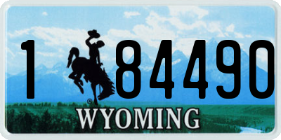 WY license plate 184490