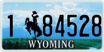 WY license plate 184528
