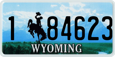 WY license plate 184623