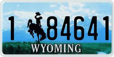 WY license plate 184641