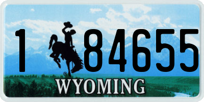 WY license plate 184655