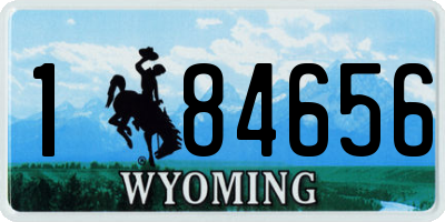 WY license plate 184656