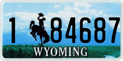 WY license plate 184687