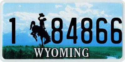 WY license plate 184866