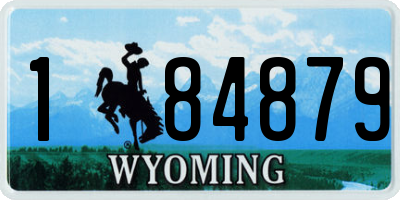 WY license plate 184879