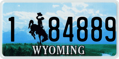 WY license plate 184889