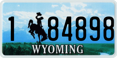 WY license plate 184898