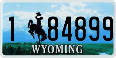 WY license plate 184899