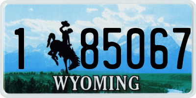 WY license plate 185067