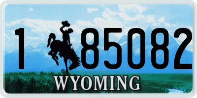 WY license plate 185082