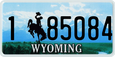 WY license plate 185084