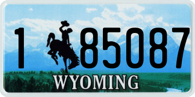 WY license plate 185087