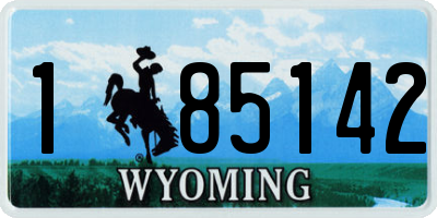 WY license plate 185142
