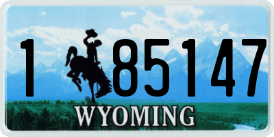 WY license plate 185147