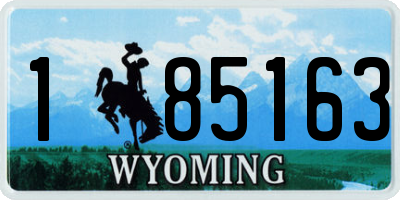 WY license plate 185163