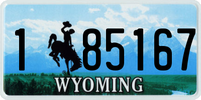 WY license plate 185167