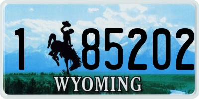 WY license plate 185202