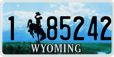 WY license plate 185242