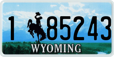 WY license plate 185243
