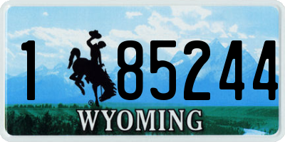 WY license plate 185244