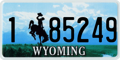 WY license plate 185249