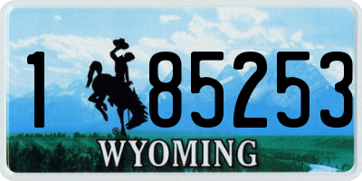 WY license plate 185253