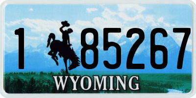 WY license plate 185267