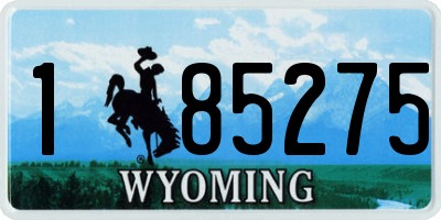 WY license plate 185275