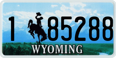 WY license plate 185288