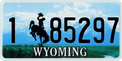 WY license plate 185297